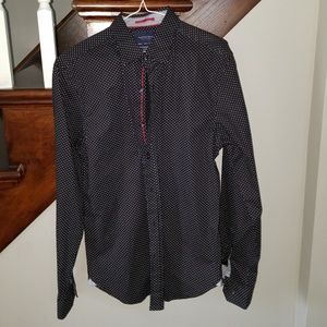 CactusMan Small black/white polka dot button down